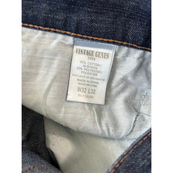 Vintage Genes 1891 Slim Straight Jeans Mens Size 32 X 32 - Picture 4 of 5